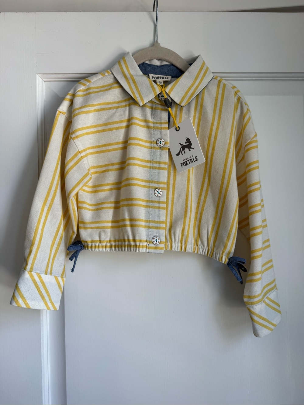 Finding Foxtale Yellow Stripe Girls Shirt/jacket